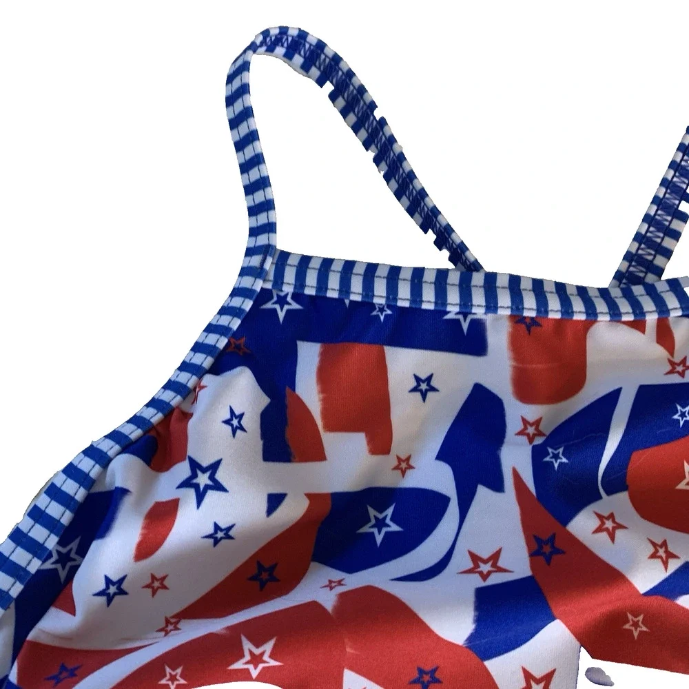 Dolfin Uglies Women's Size 38 Salute V Back Swimsuit MSRP $45 Red, White, & Blue - Picture 6 of 16
